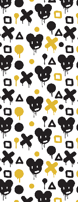 Rolgordijn verduisterend Zwarte en gele patronen