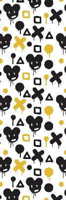 Rolgordijn verduisterend Zwarte en gele patronen