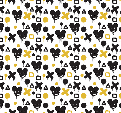 Rolgordijn verduisterend Zwarte en gele patronen