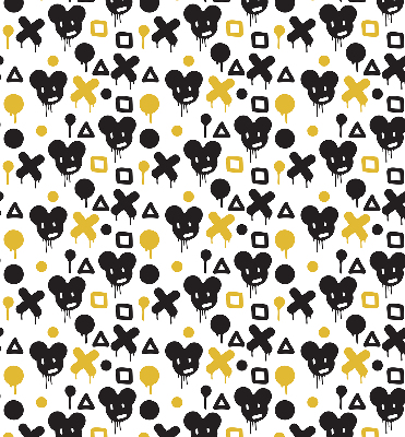 Rolgordijn verduisterend Zwarte en gele patronen