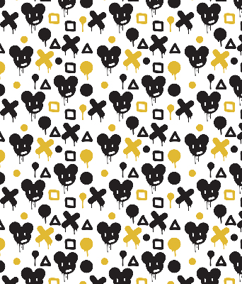 Rolgordijn verduisterend Zwarte en gele patronen