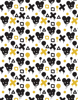 Rolgordijn verduisterend Zwarte en gele patronen