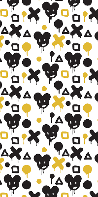 Rolgordijn verduisterend Zwarte en gele patronen