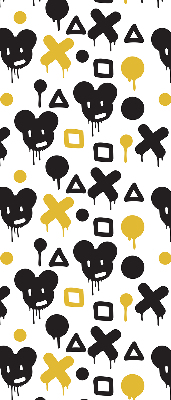 Rolgordijn verduisterend Zwarte en gele patronen