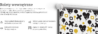 Rolgordijn verduisterend Zwarte en gele patronen