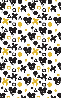 Rolgordijn verduisterend Zwarte en gele patronen