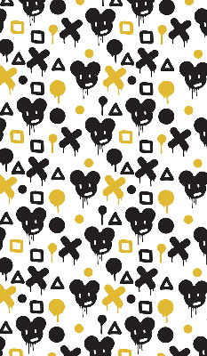 Rolgordijn verduisterend Zwarte en gele patronen