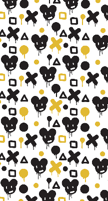 Rolgordijn verduisterend Zwarte en gele patronen