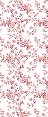 Rolgordijn voor het raam Roze lelie