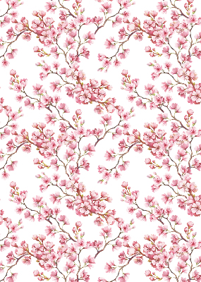 Rolgordijn voor het raam Roze lelie