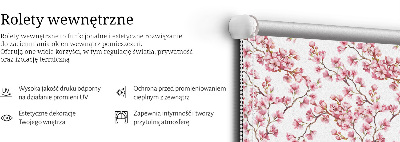 Rolgordijn voor het raam Roze lelie