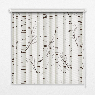 Rolgordijn voor het raam Berken