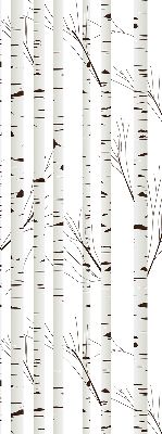 Rolgordijn voor het raam Berken