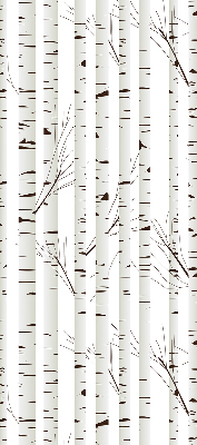 Rolgordijn voor het raam Berken