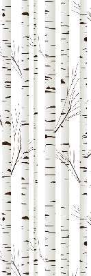 Rolgordijn voor het raam Berken