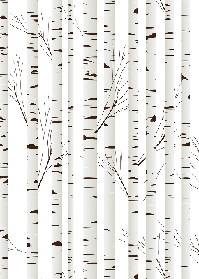 Rolgordijn voor het raam Berken