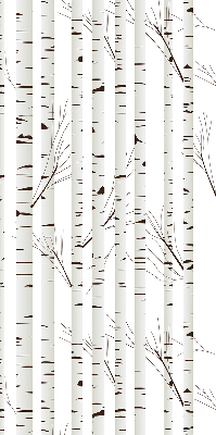 Rolgordijn voor het raam Berken