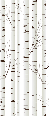 Rolgordijn voor het raam Berken