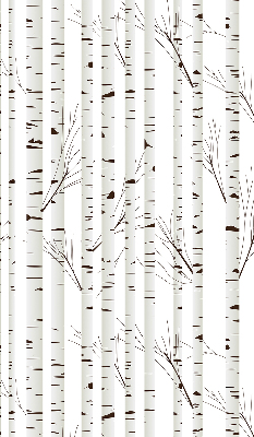 Rolgordijn voor het raam Berken