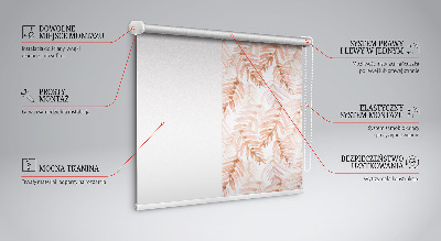 Rolgordijn verduisterend Roze bladeren