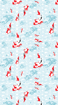 Rolgordijn voor het raam Vissen in het water