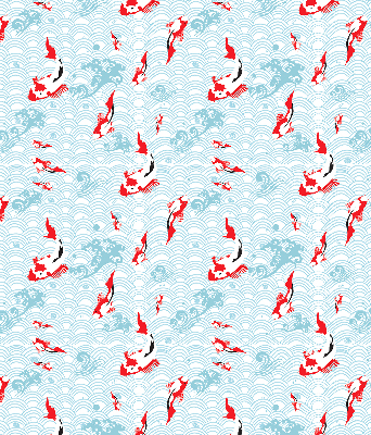 Rolgordijn voor het raam Vissen in het water