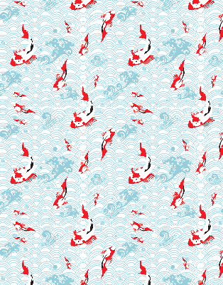 Rolgordijn voor het raam Vissen in het water