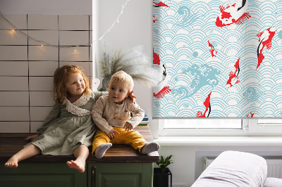 Rolgordijn voor het raam Vissen in het water