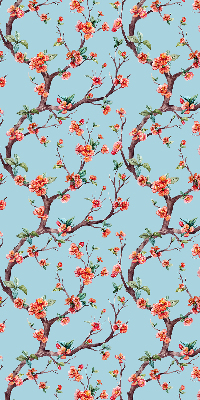 Rolgordijn voor het raam Bloemknoppen van bomen