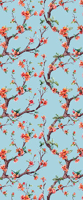 Rolgordijn voor het raam Bloemknoppen van bomen