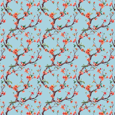 Rolgordijn voor het raam Bloemknoppen van bomen