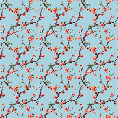 Rolgordijn voor het raam Bloemknoppen van bomen