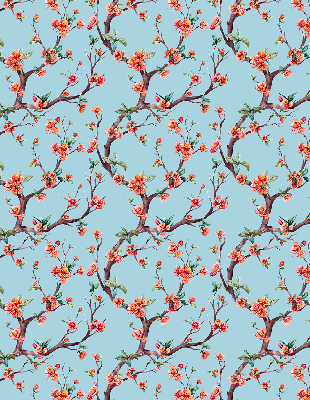 Rolgordijn voor het raam Bloemknoppen van bomen