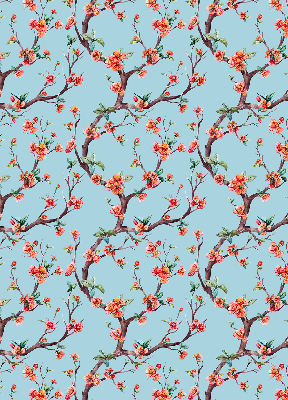 Rolgordijn voor het raam Bloemknoppen van bomen