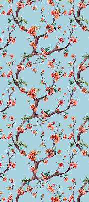 Rolgordijn voor het raam Bloemknoppen van bomen