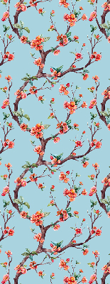 Rolgordijn voor het raam Bloemknoppen van bomen