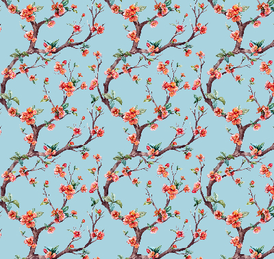 Rolgordijn voor het raam Bloemknoppen van bomen