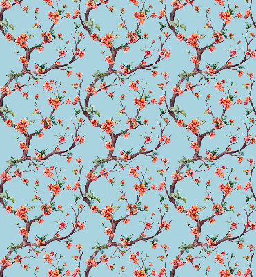 Rolgordijn voor het raam Bloemknoppen van bomen