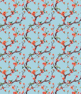 Rolgordijn voor het raam Bloemknoppen van bomen