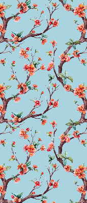 Rolgordijn voor het raam Bloemknoppen van bomen