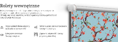 Rolgordijn voor het raam Bloemknoppen van bomen