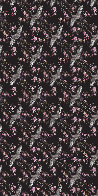 Rolgordijn voor het raam Reigers en bloemen