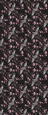 Rolgordijn voor het raam Reigers en bloemen