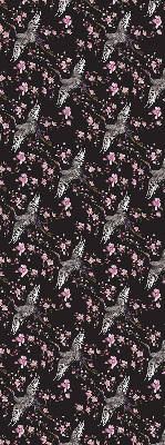 Rolgordijn voor het raam Reigers en bloemen