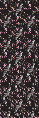 Rolgordijn voor het raam Reigers en bloemen