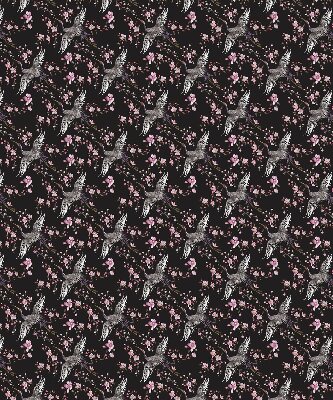 Rolgordijn voor het raam Reigers en bloemen