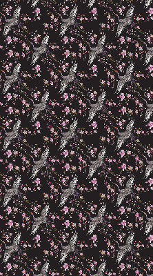 Rolgordijn voor het raam Reigers en bloemen