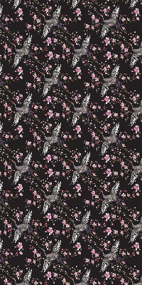 Rolgordijn voor het raam Reigers en bloemen