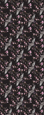 Rolgordijn voor het raam Reigers en bloemen