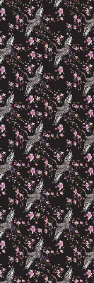 Rolgordijn voor het raam Reigers en bloemen